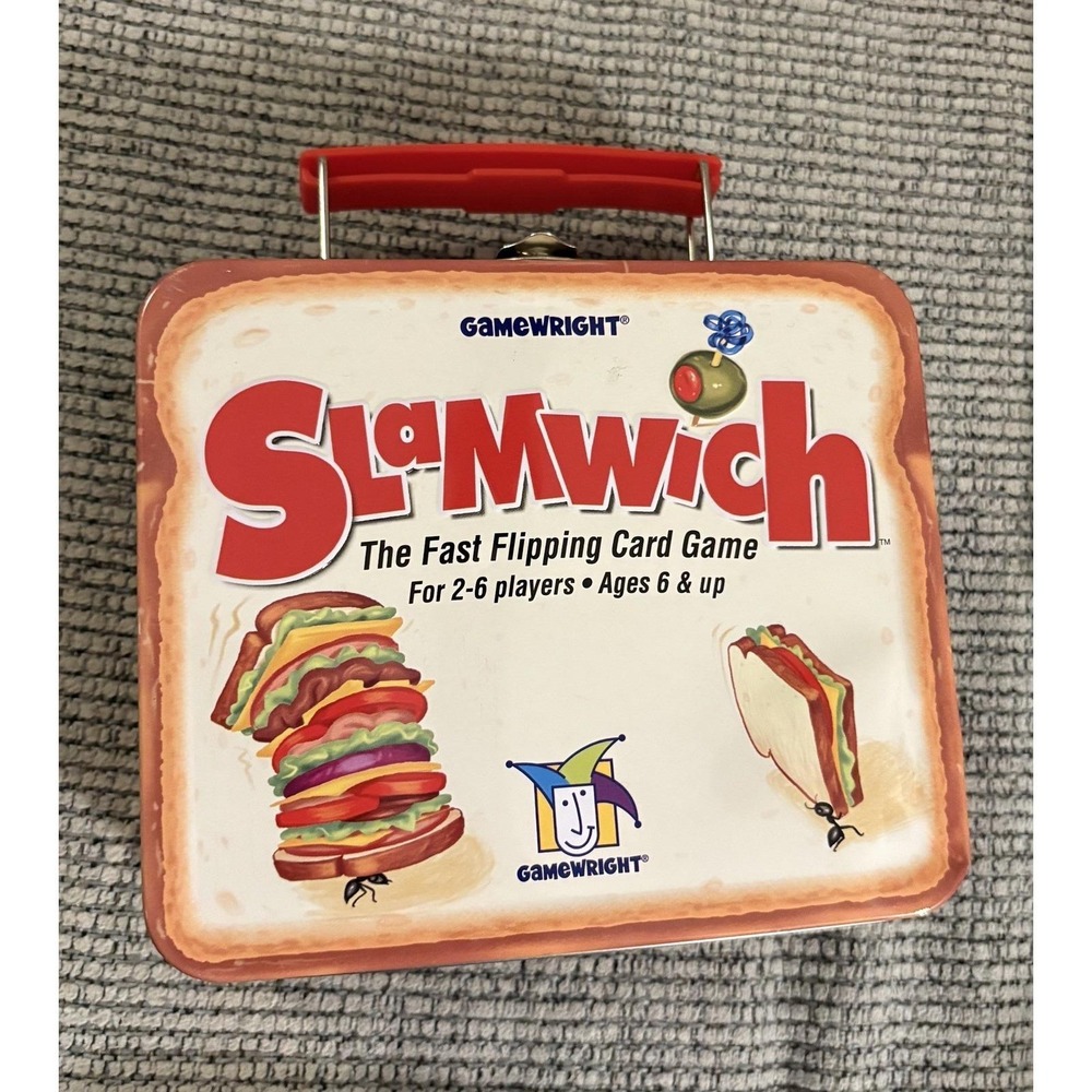 Slamwich Card Game Collector's Edition Tin with Handle Gamewright 2005 Complete